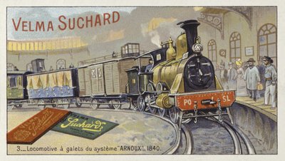 Arnouxシステムを利用した蒸気機関車、1840 作： European School